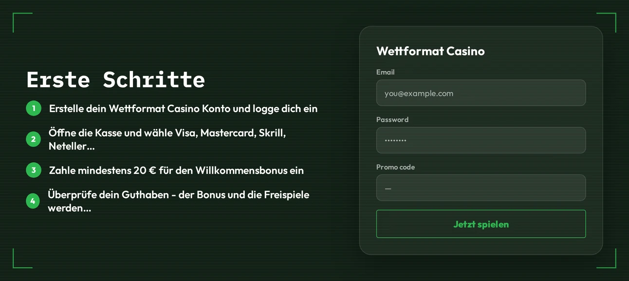 Bonus in vier Zügen einpacken.